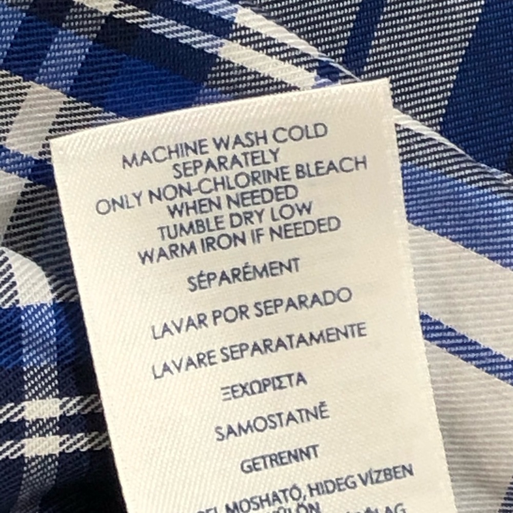 Men’s NWT Chaps Long Sleeve Plaid Twill Shirt - Picture 7 of 8